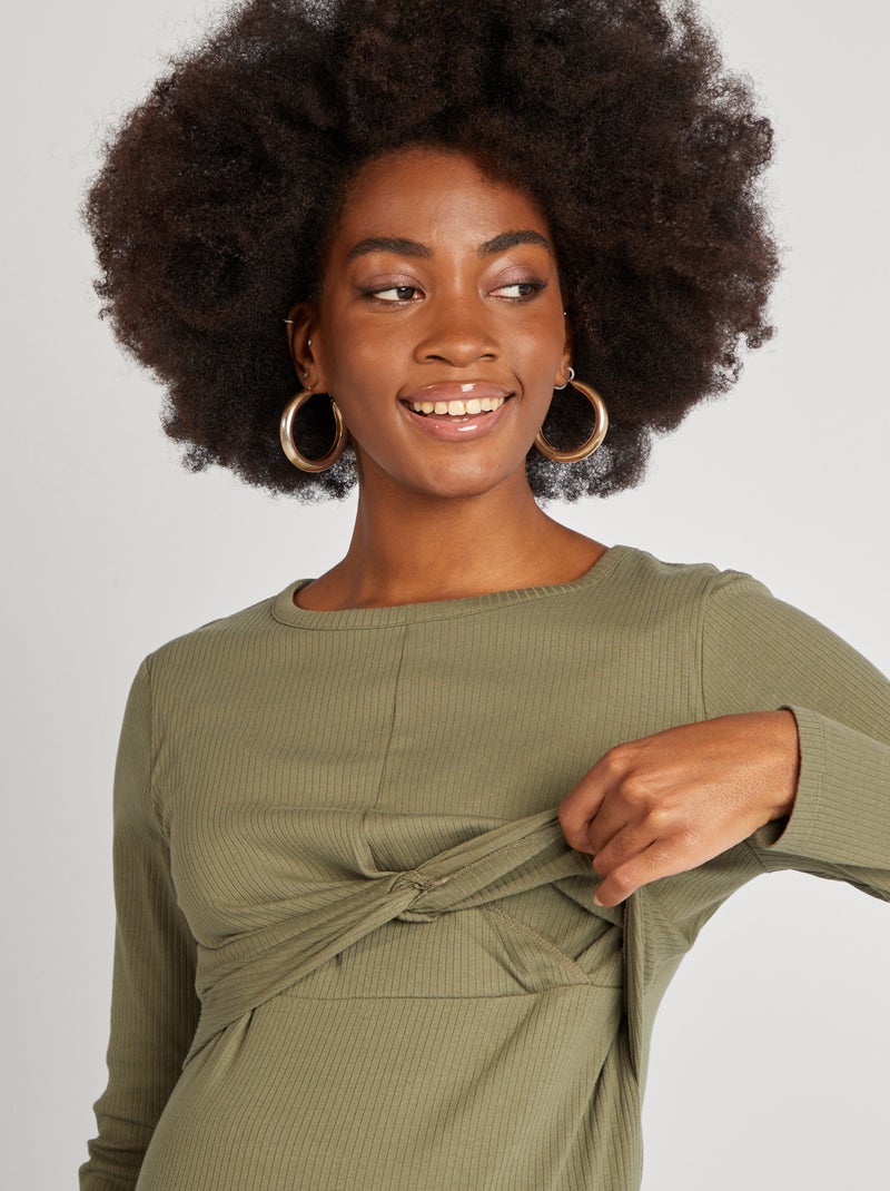 Vestito premaman a coste VERDE - Kiabi