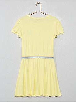 Vestito ricamato in maglia a costine - Kiabi