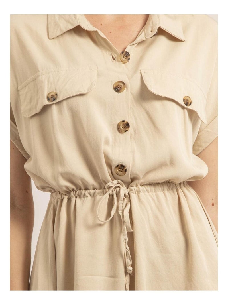 Vestito sahariana IBELLE Beige - Kiabi