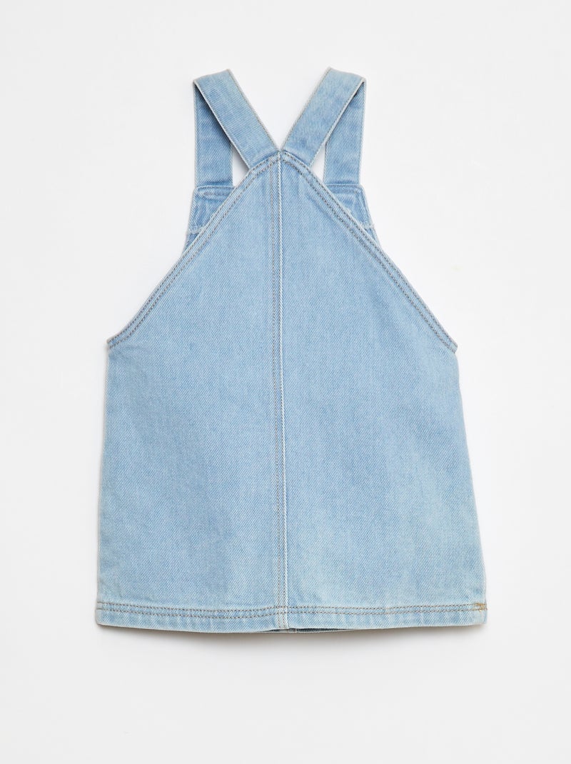 Vestito salopette con ricami Blu - Kiabi