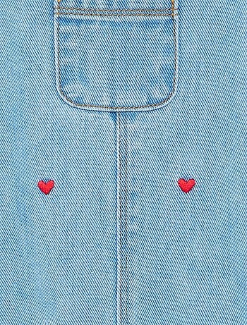 Vestito salopette con spalline a volant