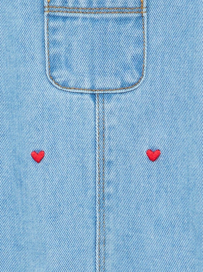 Vestito salopette con spalline a volant Blu - Kiabi