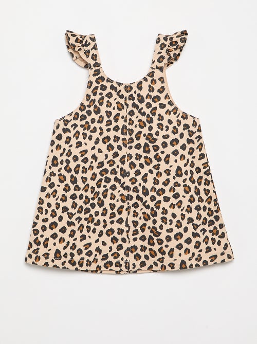 Vestito salopette con stampa 'leopardata' - Kiabi