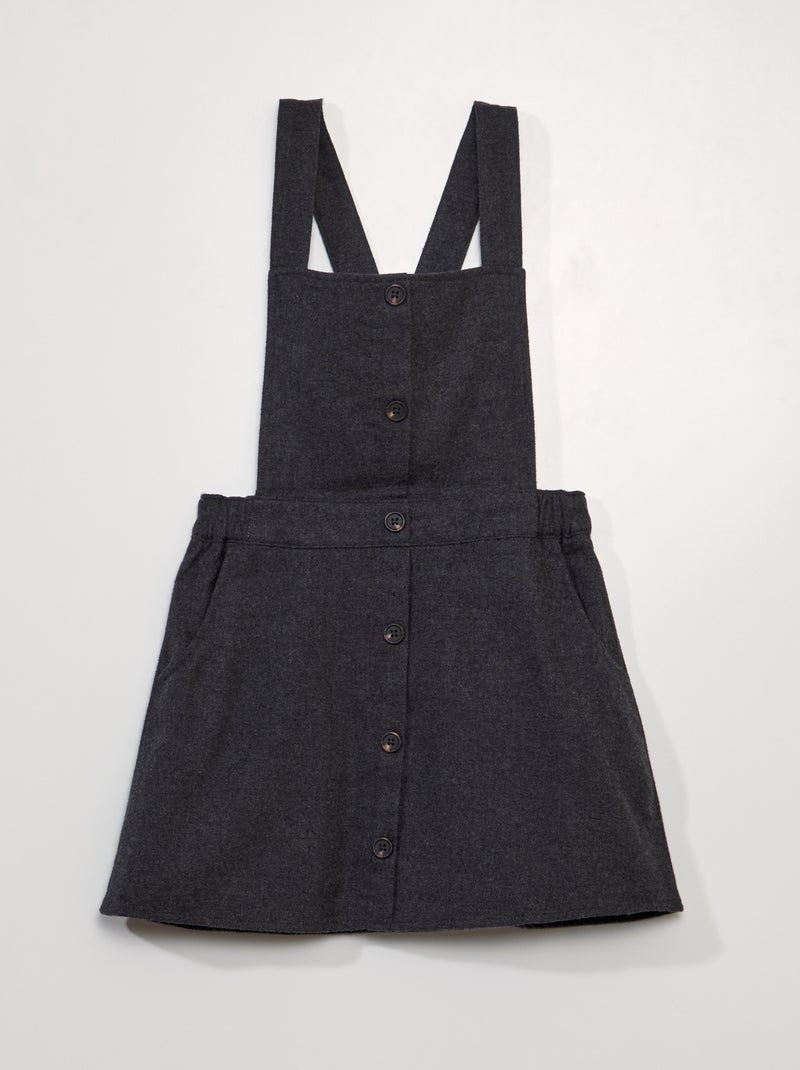 Vestito salopette effetto lana GRIGIO - Kiabi