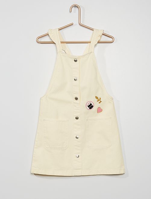 Vestito salopette in denim - BIANCO - Kiabi - 13.00€
