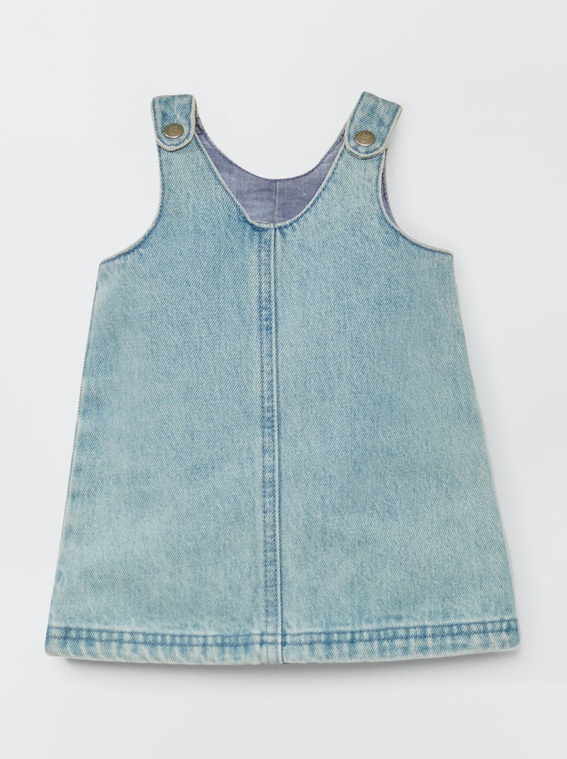 Vestito salopette in denim blu - Kiabi