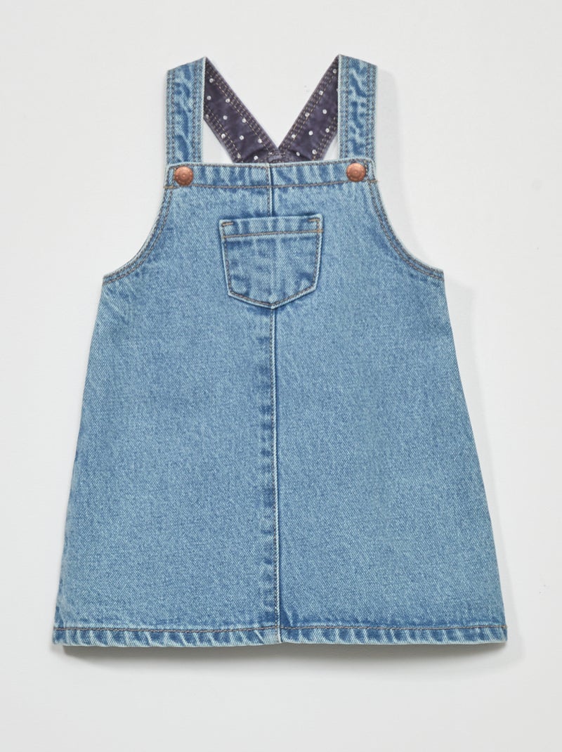 Vestito salopette in jeans BLU - Kiabi