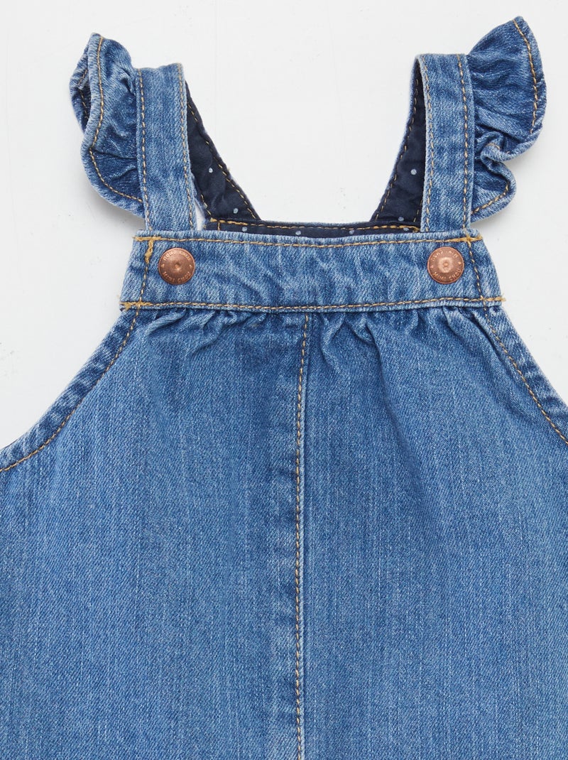 Vestito salopette in jeans BLU - Kiabi