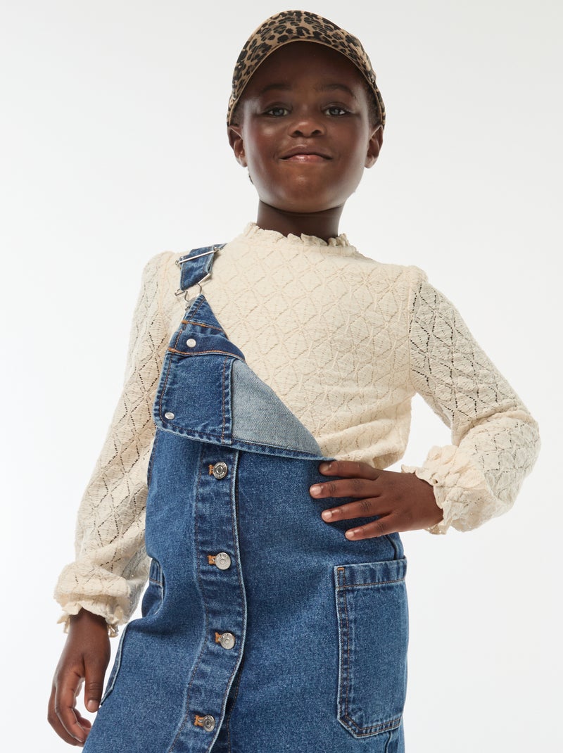 Vestito salopette in jeans Blu - Kiabi