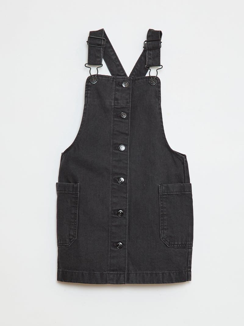 Vestito salopette in jeans Grigio - Kiabi