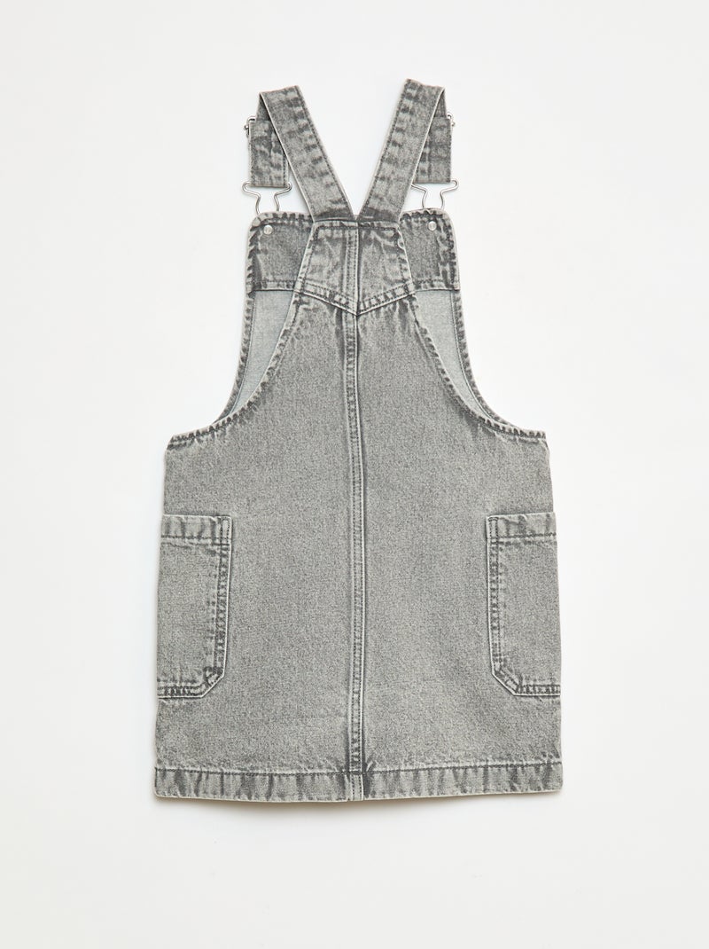 Vestito salopette in jeans Grigio - Kiabi
