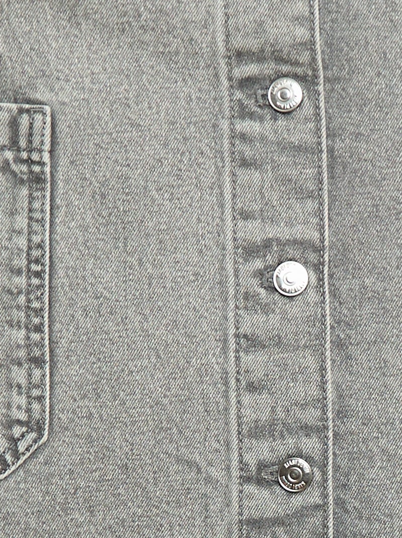 Vestito salopette in jeans Grigio - Kiabi