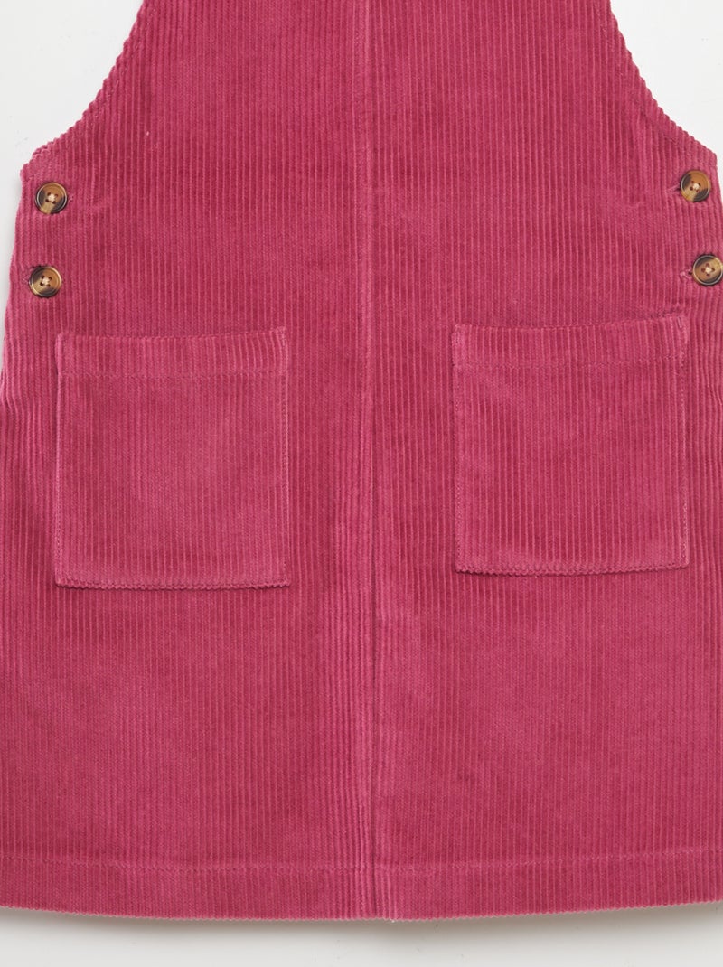Vestito salopette in velluto a coste - VIOLA - Kiabi
