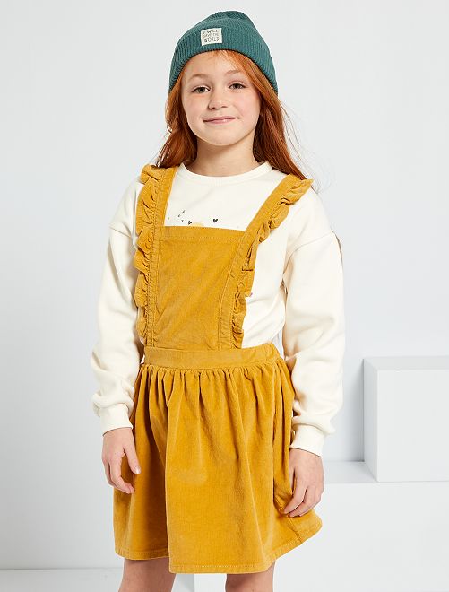 Vestito salopette in velluto a coste - BEIGE - Kiabi - 12.00€