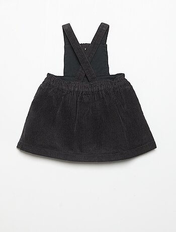 Vestito salopette in velluto a coste
