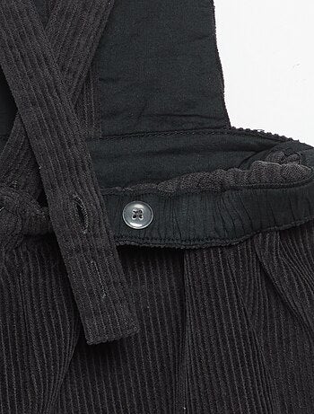 Vestito salopette in velluto a coste