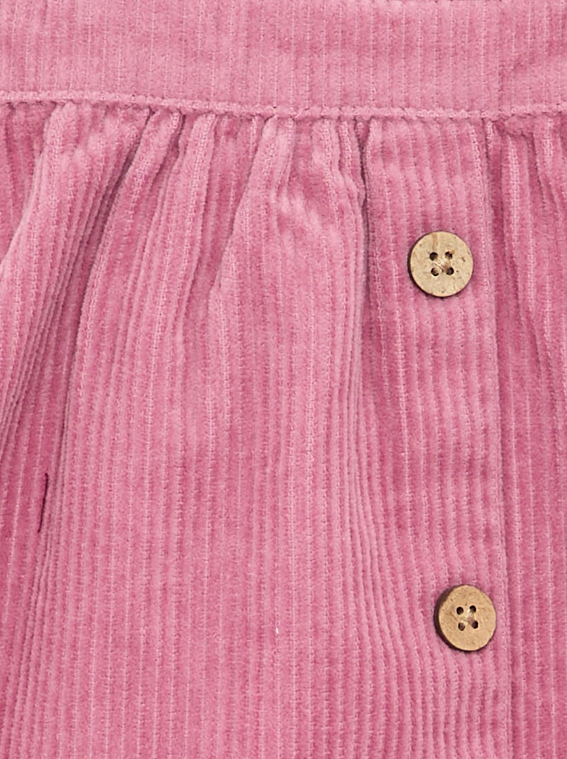 Vestito salopette in velluto a coste Rosa - Kiabi