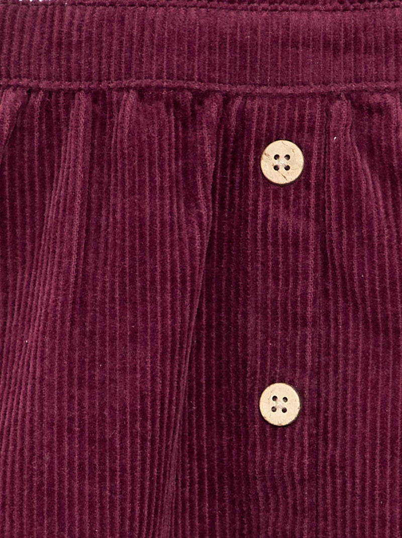 Vestito salopette in velluto a coste Viola - Kiabi
