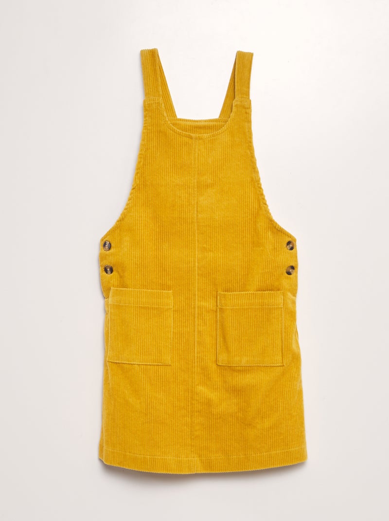 Vestito salopette in velluto GIALLO - Kiabi