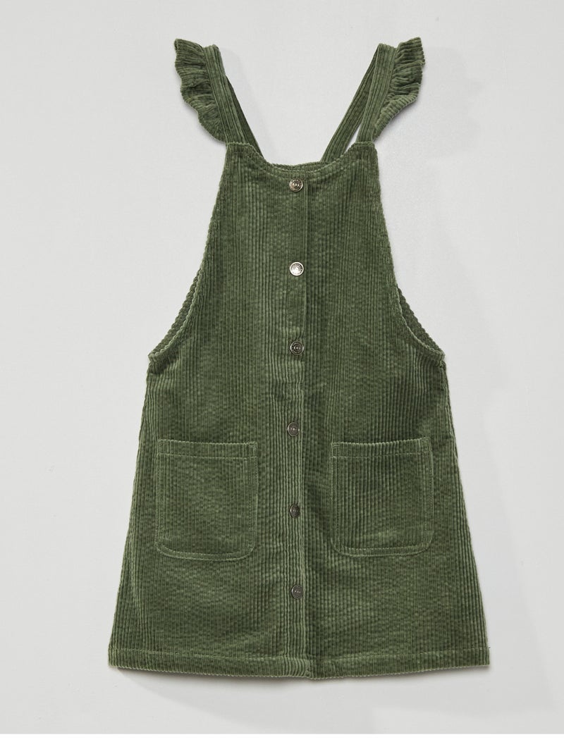 Vestito salopette in velluto VERDE - Kiabi