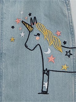 Vestito salopette 'unicorno' in jeans - Kiabi