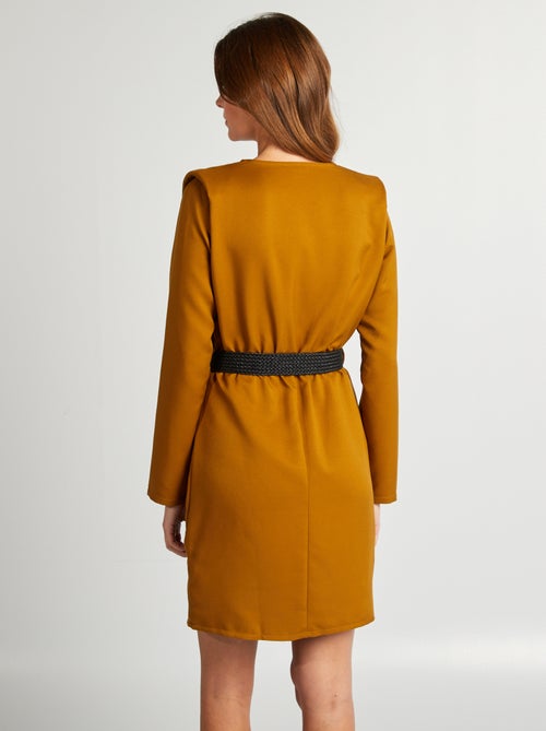 Vestito satinato scollo incrociato - Kiabi