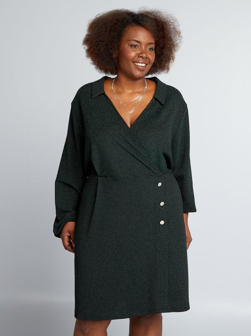Vestito sciancrato in maglia stretch VERDE - Kiabi