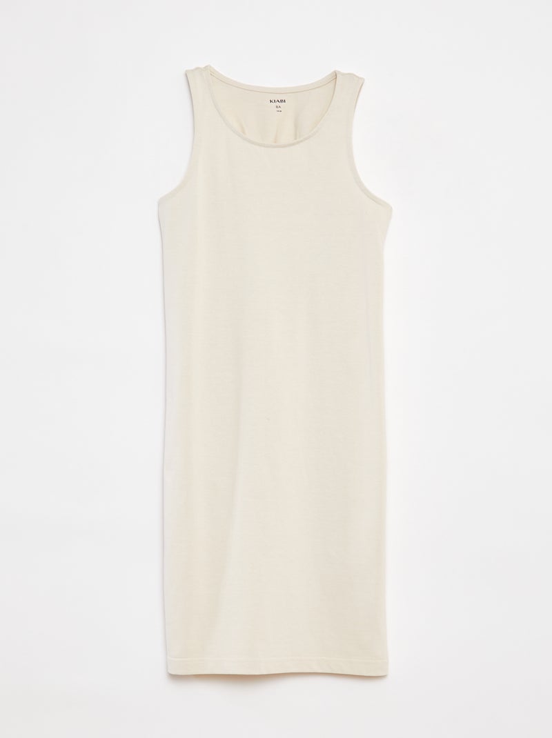 Vestito senza maniche aperto sulla schiena Beige - Kiabi