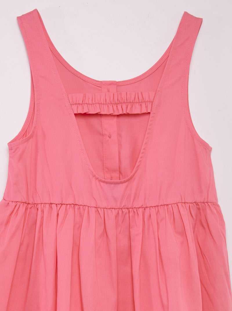 Vestito senza maniche con apertura dietro rosa - Kiabi