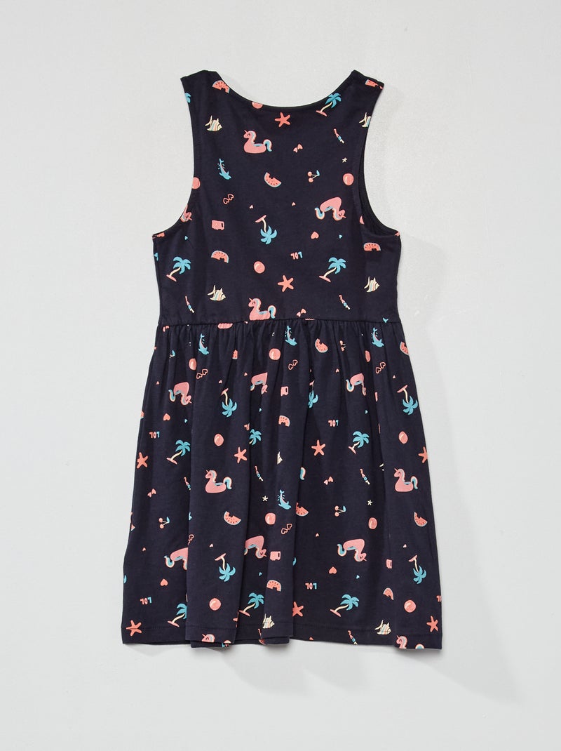 Vestito senza maniche con motivi BLU - Kiabi