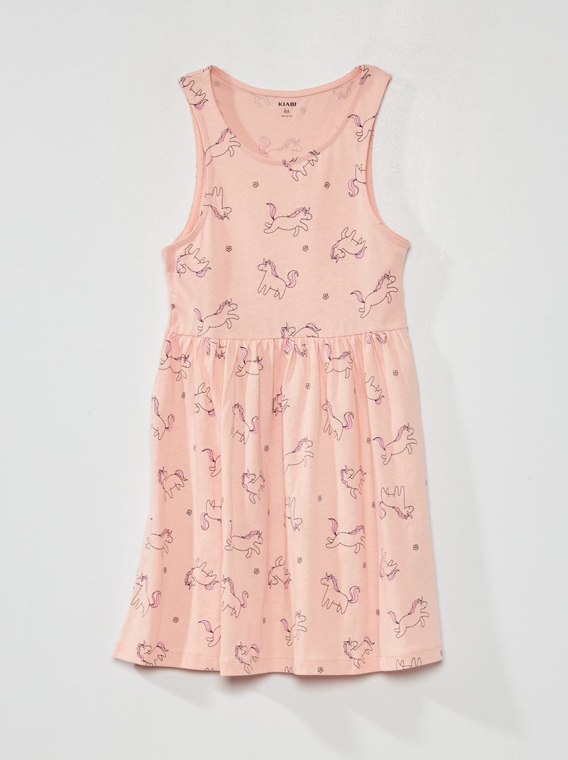 Vestito senza maniche con motivi ROSA - Kiabi
