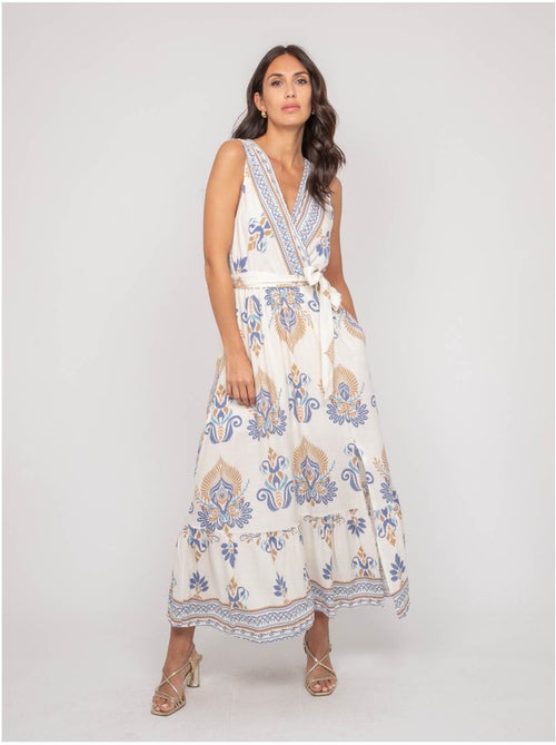 Vestito senza maniche con motivo cache-cœur ILDEMA - Kiabi