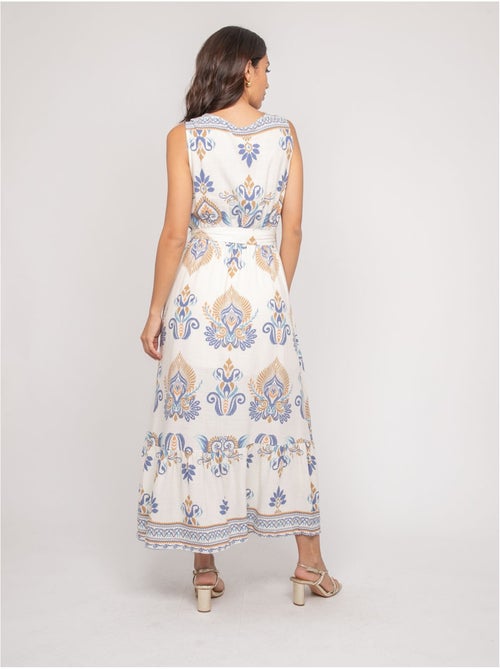 Vestito senza maniche con motivo cache-cœur ILDEMA - Kiabi