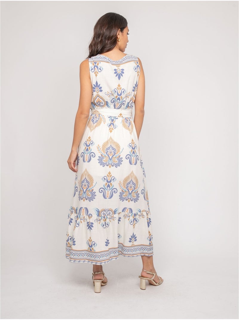 Vestito senza maniche con motivo cache-cœur ILDEMA Blu - Kiabi