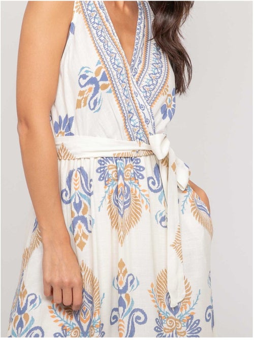 Vestito senza maniche con motivo cache-cœur ILDEMA - Kiabi