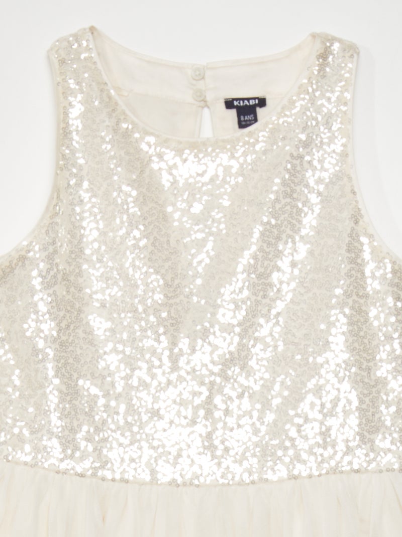 Vestito Danza Bambina Con Paillettes E Gonna Tulle - Costume Principessa