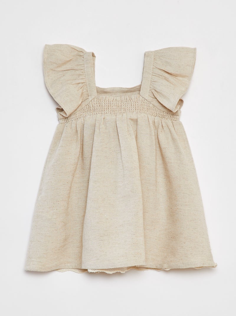 Vestito senza maniche con ricamo BIANCO - Kiabi