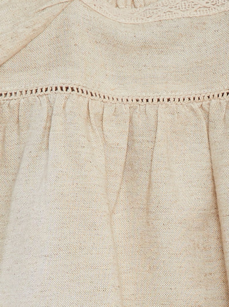 Vestito senza maniche con ricamo BIANCO - Kiabi