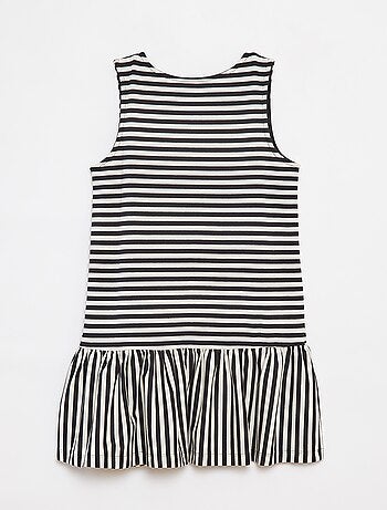 Vestito senza maniche con volant