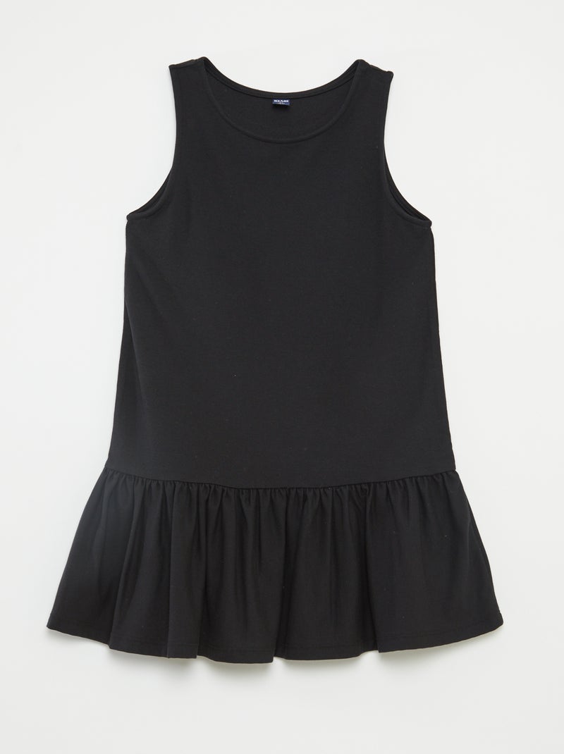 Vestito senza maniche con volant nero - Kiabi