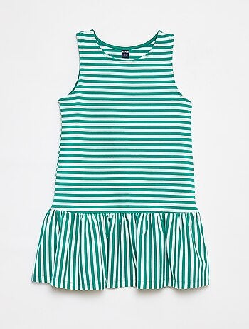 Vestito senza maniche con volant