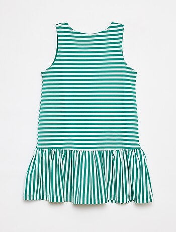 Vestito senza maniche con volant