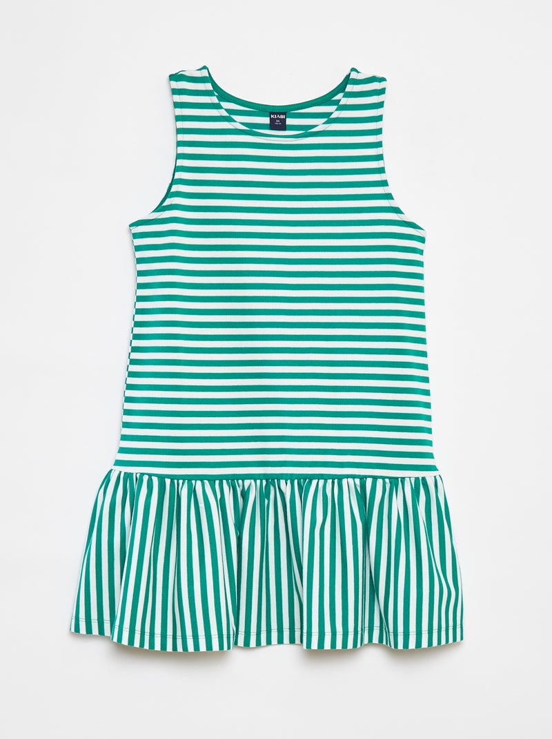 Vestito senza maniche con volant VERDE - Kiabi