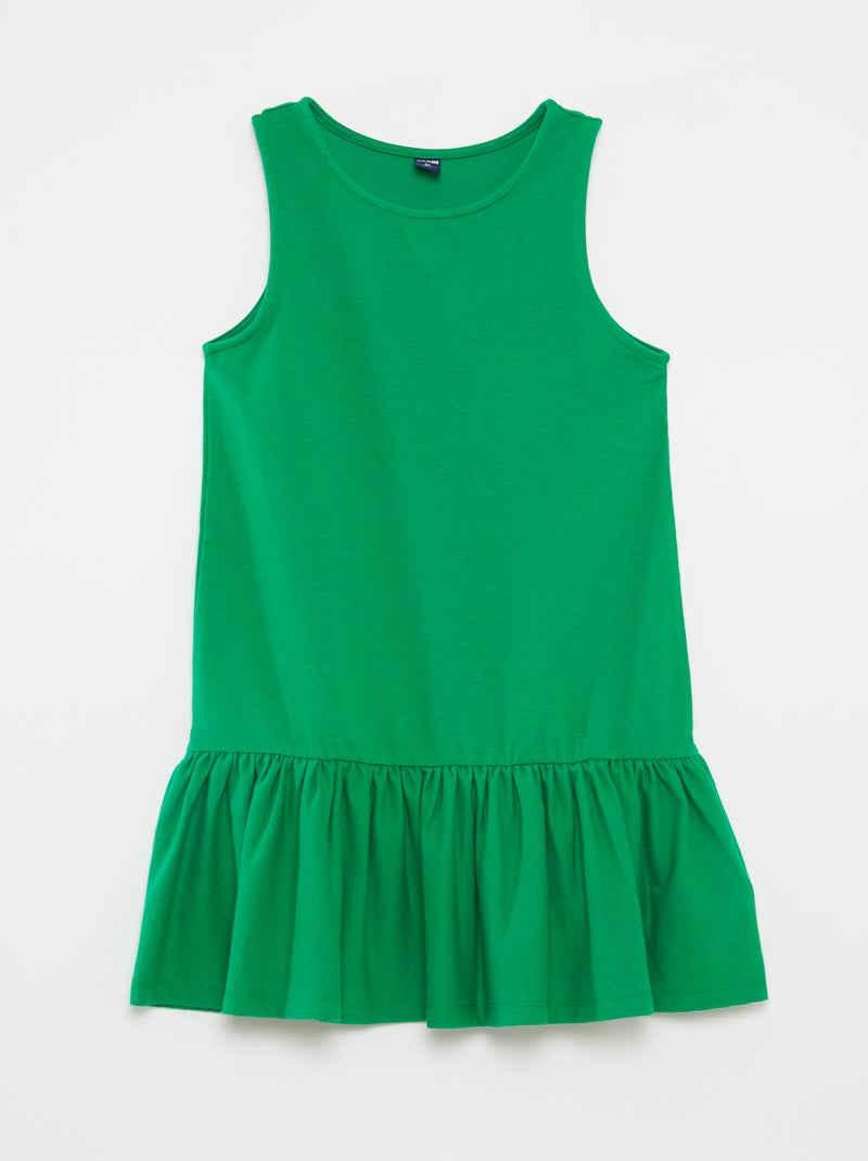Vestito senza maniche con volant VERDE - Kiabi