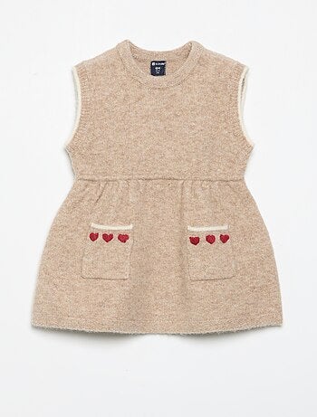 Vestito senza maniche in maglia