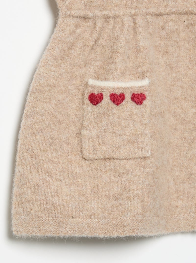Vestito senza maniche in maglia Beige - Kiabi