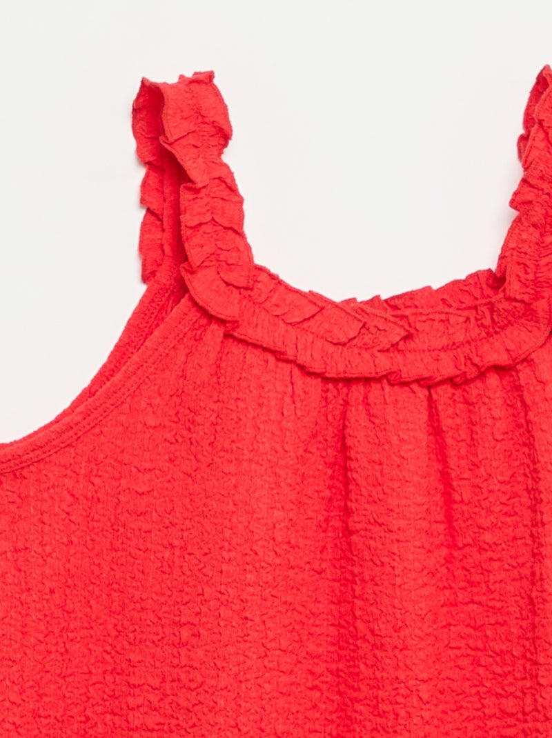 Vestito senza maniche in maglia leggera Rosso - Kiabi