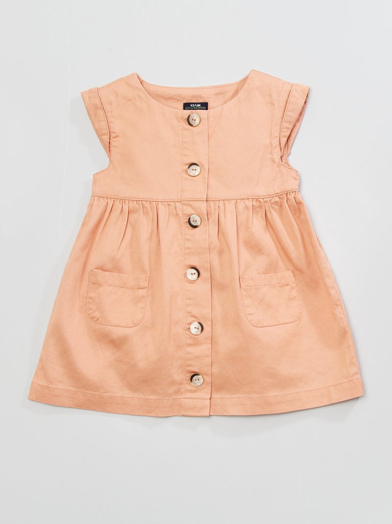 Vestito senza maniche in tencel BEIGE - Kiabi
