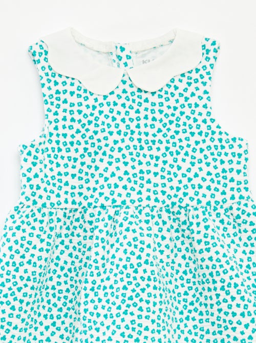 Vestito senza maniche in tessuto stropicciato con motivo - Kiabi