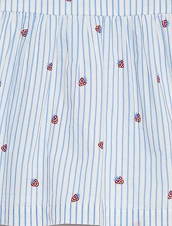 Vestito senza maniche in voile di cotone